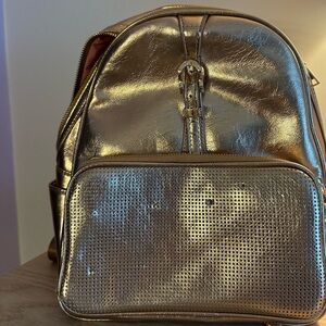 Glamorous Gold Backpack with Metallic Finish